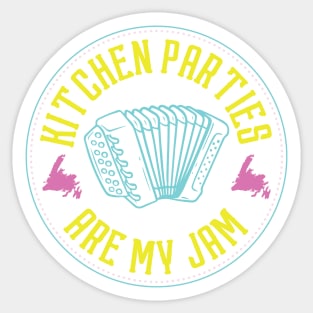 Kitchen Parties Are My Jam || Newfoundland and Labrador || Gifts || Souvenirs || Clothing Sticker